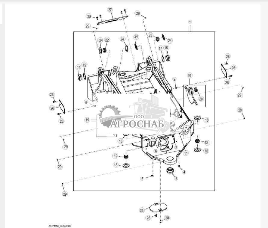 Рама оборудования (двухфункциональная) (без крыльев) 